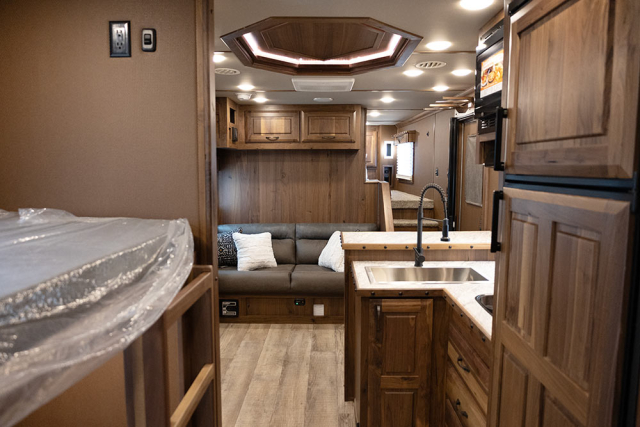 Living Quarters in LL8X18BBSRB Laramie Edition Livestock Trailer | Lakota Trailers