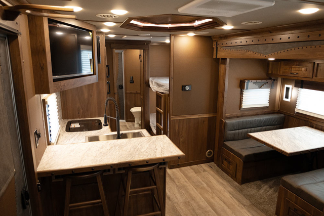 Living Quarters in LL8X18BBSRB Laramie Edition Livestock Trailer | Lakota Trailers