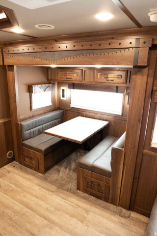 Dinette in LL8X18BBSRB Laramie Edition Livestock Trailer | Lakota Trailers