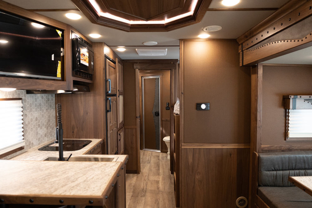 Living Quarters in LL8X18BBSRB Laramie Edition Livestock Trailer | Lakota Trailers