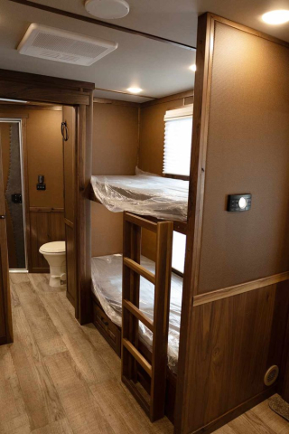 Bunk Beds in LL8X18BBSRB Laramie Edition Livestock Trailer | Lakota Trailers