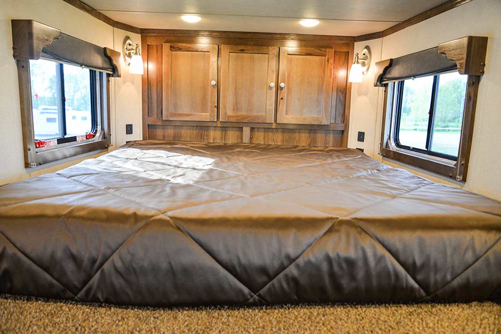 Bed in a Laramie SLX8FK Horse Trailer | SMC Trailers