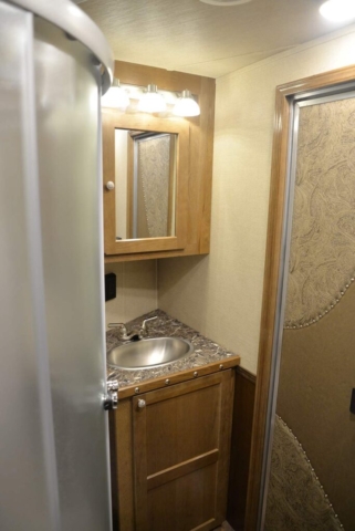 Bathroom Sink in SL8X12SR Laramie Edition Horse Trailer | SMC Trailers