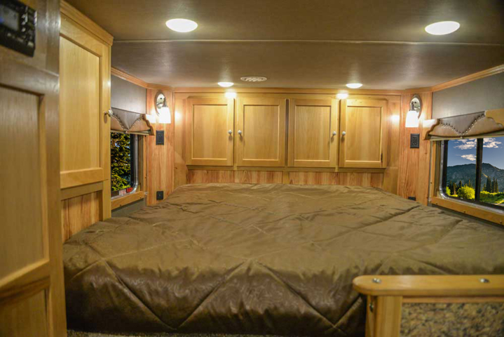Bed in Gooseneck in SL8X11SFK Laramie Edition Horse Trailer | SMC Trailers