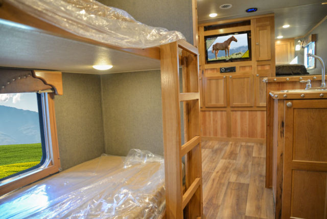 Bunk Beds in a SL8X16BB Laramie Horse Trailer | SMC Trailers