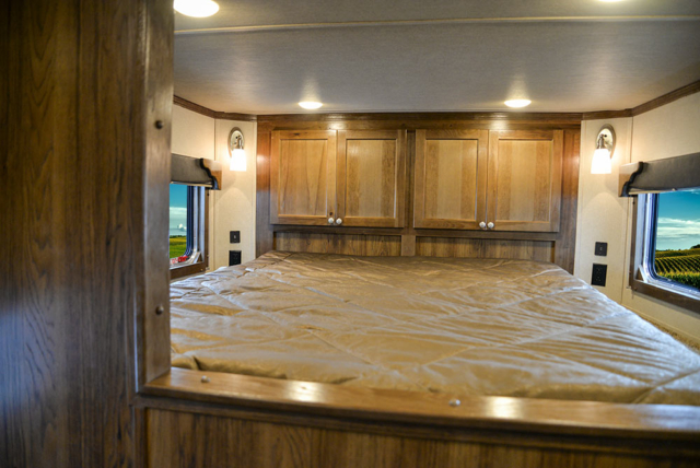 Bed in Gooseneck in SL8X9SR Laramie Edition Horse Trailer | SMC Trailers