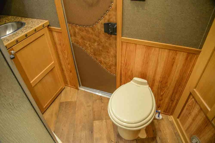 Bathroom in SL8X11SFK Laramie Edition Horse Trailer | SMC Trailers